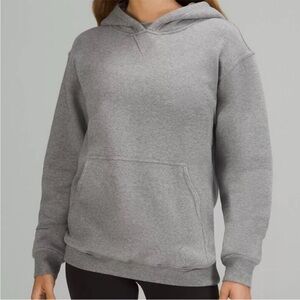 Women's Grey Pullover Hoodie - Classic Fleece Sweatshirt Lululemon all yours hoo